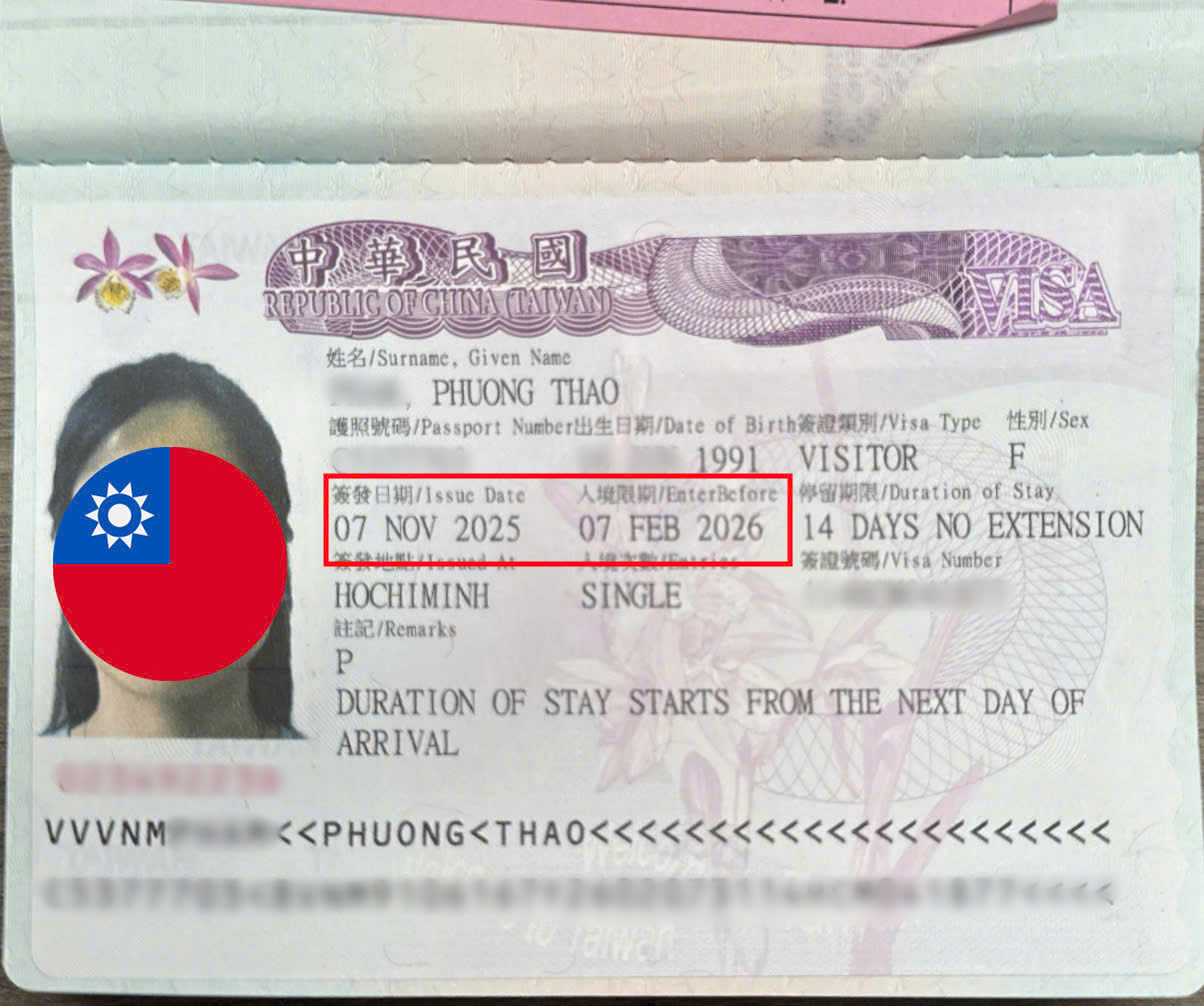 Kết quả visa Đài Loan