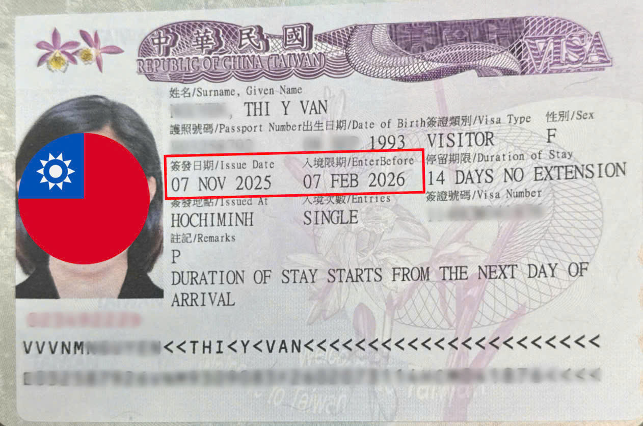 Kết quả visa Đài Loan